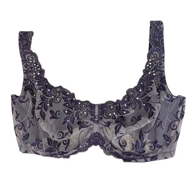 Soma Sensuous Lace Unlined Bra Size 36DDD Sheer Elegant Romantic Feminine  - Image 1 of 4