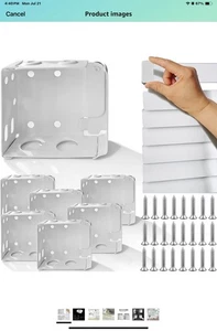 6 pieces Blind Mounting Brackets (3 Sets) for Blinds 2.25 X 2” Headrail - Picture 1 of 6
