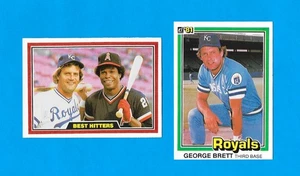 1981 DONRUSS #100 GEORGE BRETT ș Best Hitters w/ ROD CAREW (NM) - Picture 1 of 2