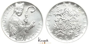 Checoslovaquia, República, 200 coronas 1997, 1000. Fallecimiento de San Adalberto - Imagen 1 de 1