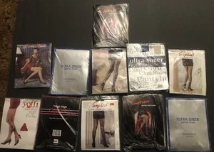 11 Vtg Panty Hose in Pkgs Assorted Sizes and Colors NOS Temptress Yoffi Sophia - Picture 1 of 22