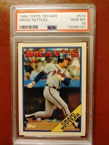 1988 Topps TIFFANY #574 Graig Nettles Atlanta Braves PSA 10
