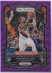 Damian Lillard 2023-24 Panini Prizm Monopoly Purple Wave Prizm #73 - Picture 1 of 2