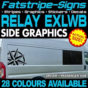 to fit CITROEN RELAY L4 EXLWB COMPASS STICKERS GRAPHICS CAMPER VAN MOTORHOME - Picture 1 of 2