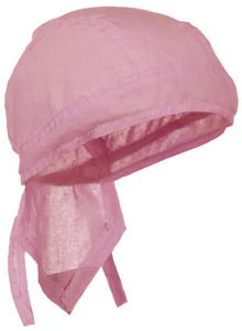 Gorra rosa Bandana envoltura para la cabeza Do Rag motocicleta Doo Du bufanda para el cabello rocío algodón - Imagen 1 de 4