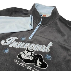 Looney Tunes Penelope Innocent Till Proven Guilty Fleece Pullover XL Women's - Picture 1 of 5