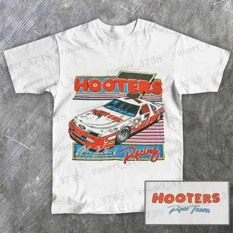 Vintage Alan Kulwicki NASCAR Hooters Racing T-Shirt Gildan Tee Size S-3XL Cover