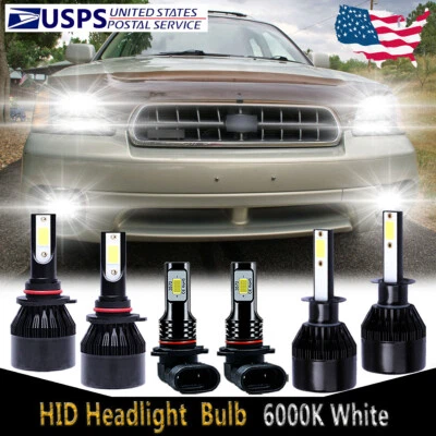 Para Subaru Outback 2000-2004 - Bombillas LED haz alto bajo + luz antiniebla C9B Foto 1 de 4