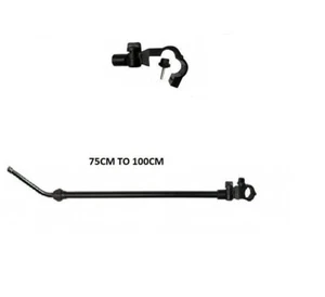 Fishing Extending Angled Chair Seat Box Long Arm For Pole Rod Feeder Rest 90-140 - Picture 1 of 2