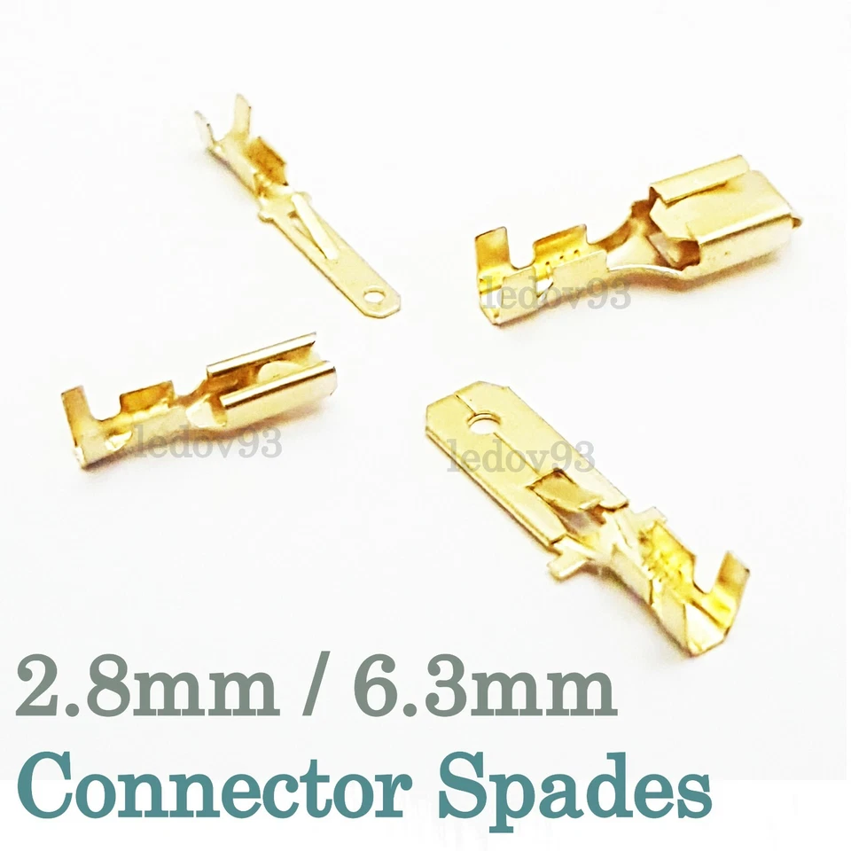 Male and/or Female 6.3mm/2.8mm Spade Connector Wire Plugs Pin Car Motorbike - Image 1 of 1