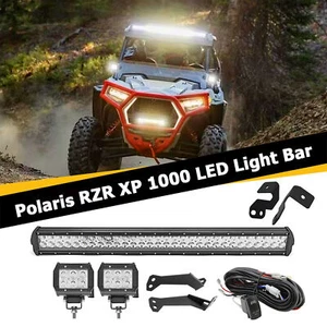 For Polaris RZR XP 1000 900 Roof 32'' LED Light Bar & A-Pillar Lights Mount Wire - Picture 1 of 6