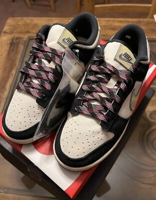 NEW Nike Dunk Low LX Size 7W - 5.5Y Black Team Gold Coconut Milk 2023 DV3054-001 - Image 1 of 4