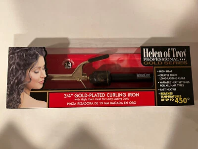 "Rizador Helen Of Troy serie profesional chapado en oro de 3/4"" incluso de alto calor" Foto 1 de 4