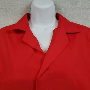 Unisex Rojo Servidor Calzoncillo Mediano 2 Bolsillos Botón Frontal Fama Telas K71 - Imagen 1 de 9