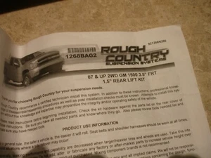 Rough Country 3.5in GM Suspension Lift Kit w/V2 Shocks 07-13 1500 2WD - Picture 1 of 4