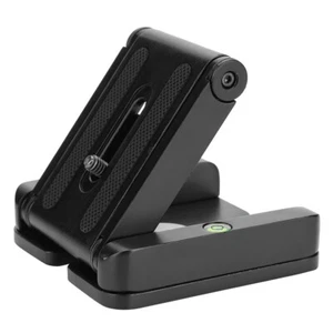 Black Z Flex Tilt Folding Quick Release Plate Stand Mount For Tripod Camera REL - Picture 1 of 7