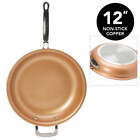 Hot Stick Copper Frying Pan 12" With Helper Handle New