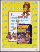 DONKEY KONG CEREAL__Original 1984 Print AD / advert / promo__Nintendo__Ralston