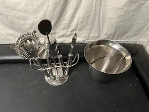 Bar Tool Set Bartender Kit with Stainless Steel Ice Bucket,   - Picture 1 of 9