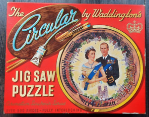 Vintage Waddington's Circular Jigsaw Puzzle Coronation Series (1953): Coronation