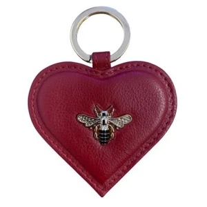 Love EMVY Premium Leather Bumble Bee Keyring ladies bees key ring -EBKR RED - Picture 1 of 4