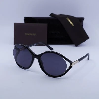 Gafas de sol Tom Ford FT1090 01A negras brillantes/humo 59-18-120 nuevas auténticas Foto 1 de 4