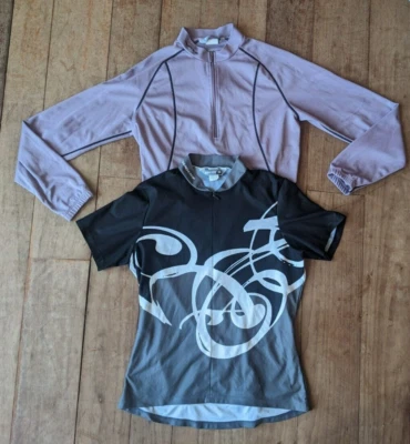 Sugoi Shirt Women's M &LG  Cycling Short & Long Sleeve Lot Purple and Graphic  - Image 1 of 4