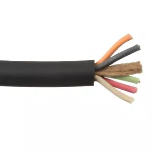 PER FOOT 12/5 SOOW Portable Power Cable Flexible CPE Jacket Black 600V - Picture 1 of 3