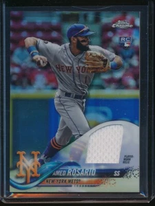 Camiseta deportiva 2018 Topps Chrome Factory Set Amed Rosario Refractor Relic RC WSE-3 Nueva York - Imagen 1 de 2