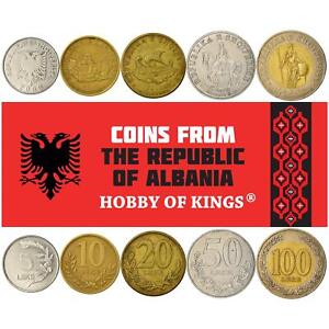 Albanian 5 Coin Set 5 10 20 50 100 Lekë | Genthios | Albania | 1995 - 2020
