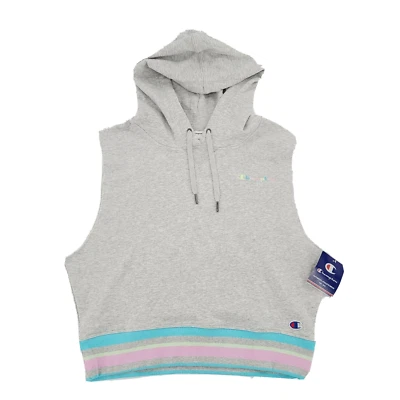 Champion Campus Sudadera con Capucha de Terry Francés Sin Mangas Para Mujer GRANDE Oxford Gris Nueva con Etiquetas Foto 1 de 4