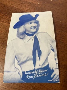 Tarjeta de Premio Arcade Reno Brownie Actriz de Película Occidental Vaquera Tinte Azul Walom - Imagen 1 de 5