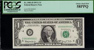 1963A $1 FRN D00060000D P.C.G.S #58PPQ - Picture 1 of 3
