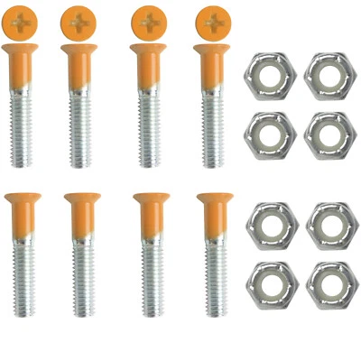 DIMEBAG Dime Bag Hardware Skateboard Mounting Nuts and Bolts 1" Phillips - Orange