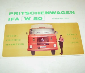 Broszura / broszura NRD CIĘŻARÓWKA IFA W 50 L Wózek platformowy - Zdjęcie 1 z 1