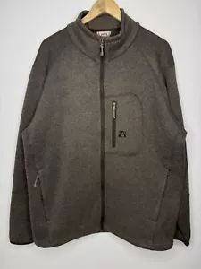 Avalanche Sweater Jacket Medium Brown Mock Neck Full Zip Pockets Mens Size XXL - Picture 1 of 14