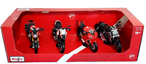 New Set of 4 Maisto Ducati Motorcycles 1:12 Scale Die Cast Detailed Replica's