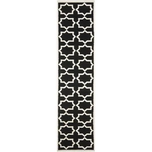 Safavieh Flat weave Black/ Ivory Wool Runner 2' 6" x 8' - Picture 1 of 1
