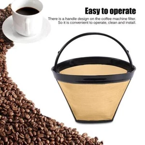 1x Wiederverwendbarer Kegelform Permanent Kaffee Filter Mesh Korb - HEISS.. - Bild 1 von 11