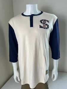 MITCHELL & NESS Men’s Chicago White Sox 3/4 Sleeve Shirt Size L ( NWOT ) - Picture 1 of 8