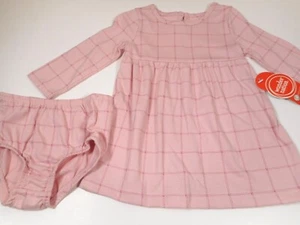 Baby Mädchen Outfits rosa Fensterscheibe Kleid & Höschen Set 2-teilig 0/3, 3/6, 6/9, 12,18 Monate - Bild 1 von 5