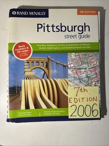 Pittsburgh Pennsylvania Street Guide 2006 Rand McNally Atlas Allegheny PA Map - Picture 1 of 16