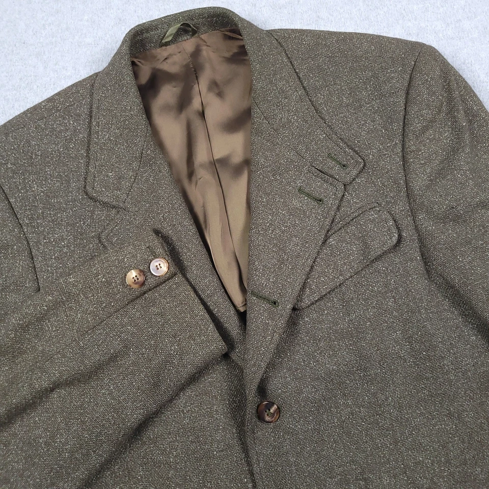 Blazer Salvatore Ferragamo Para Hombres 38 Corto Lana Seda Cachemira Abrigo Deportivo Diseñador Foto 1 de 4