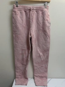 Abercrombie Kids 13/14 Pink Fleece Jogger Sweatpants A&F Logo Soft Cozy - Picture 1 of 7