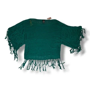 Women's Dots Green Puncho Sweater. Size Lx - Picture 1 of 7