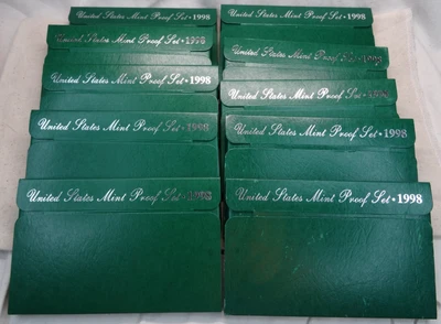 (10) 1998-S US Mint Proof Set 50 Coins 10 Sets OGP Wholesale Lot - Image 1 of 4