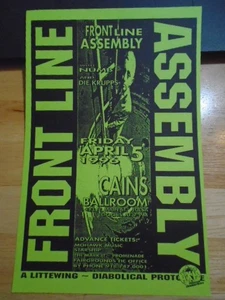 RARE Front Line Assembly Numb Die Krupps 1996 tour CONCERT flyer POSTER Cain's! - Bild 1 von 1