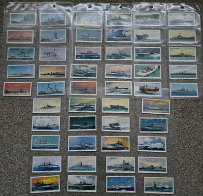 Vintage Player Cigarette Cards – Warships/Naval  Mixed Lot (~50 Cards) – WW2 Era - Image 1 of 4