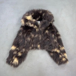 NWT H&M Faux Fur Short Plush Pile Jacket Women's Medium NEW - Picture 1 of 4
