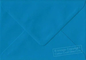 Kingfisher Blue G6 - 125 mm x 175 mm 100gsm Gummed Small Colour Card Envelopes - Picture 1 of 1